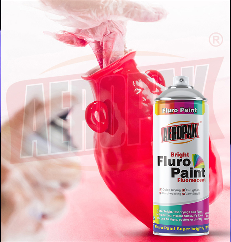 Pintura fluorescente de aeropak pintura en aerosol rosa aerosol